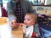 Romeo lunching in Leeds, May