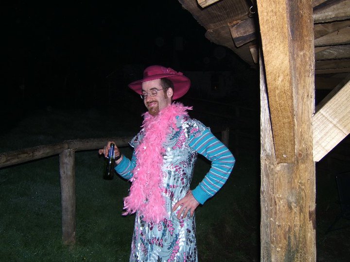 Luke looking very fetching at his stag do