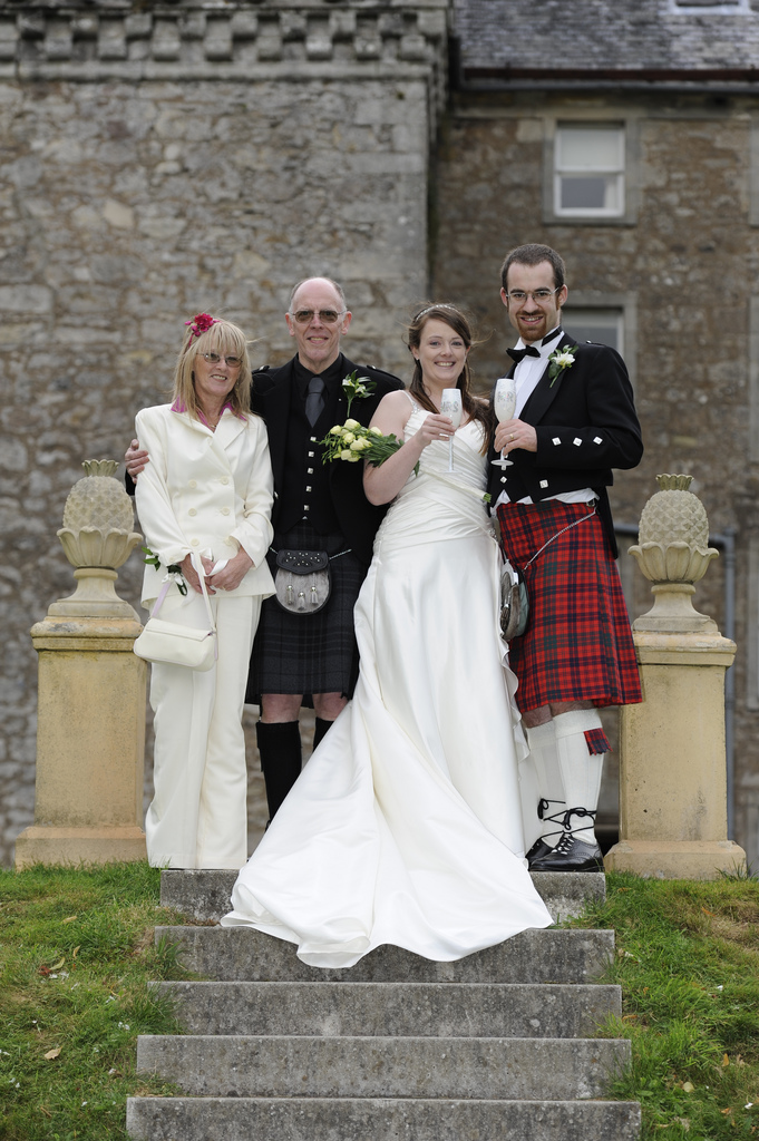 Bride, Groom, Bride's parents