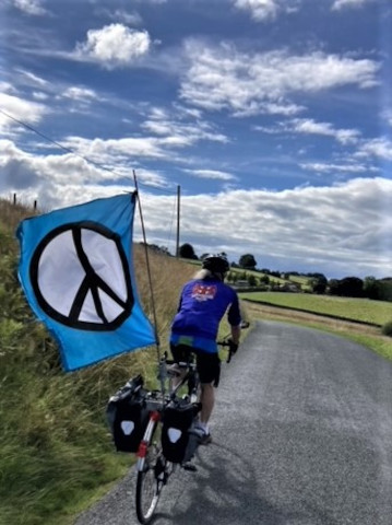 Me, pedalling solo, tackling the Settle Nipple very slowly!
