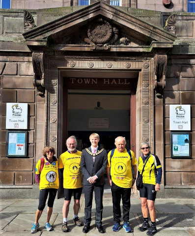 Ase, me, Mayor Neil Darby, Tore and Tordis, Preston