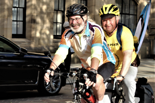 Me and Tore arriving in Bradford